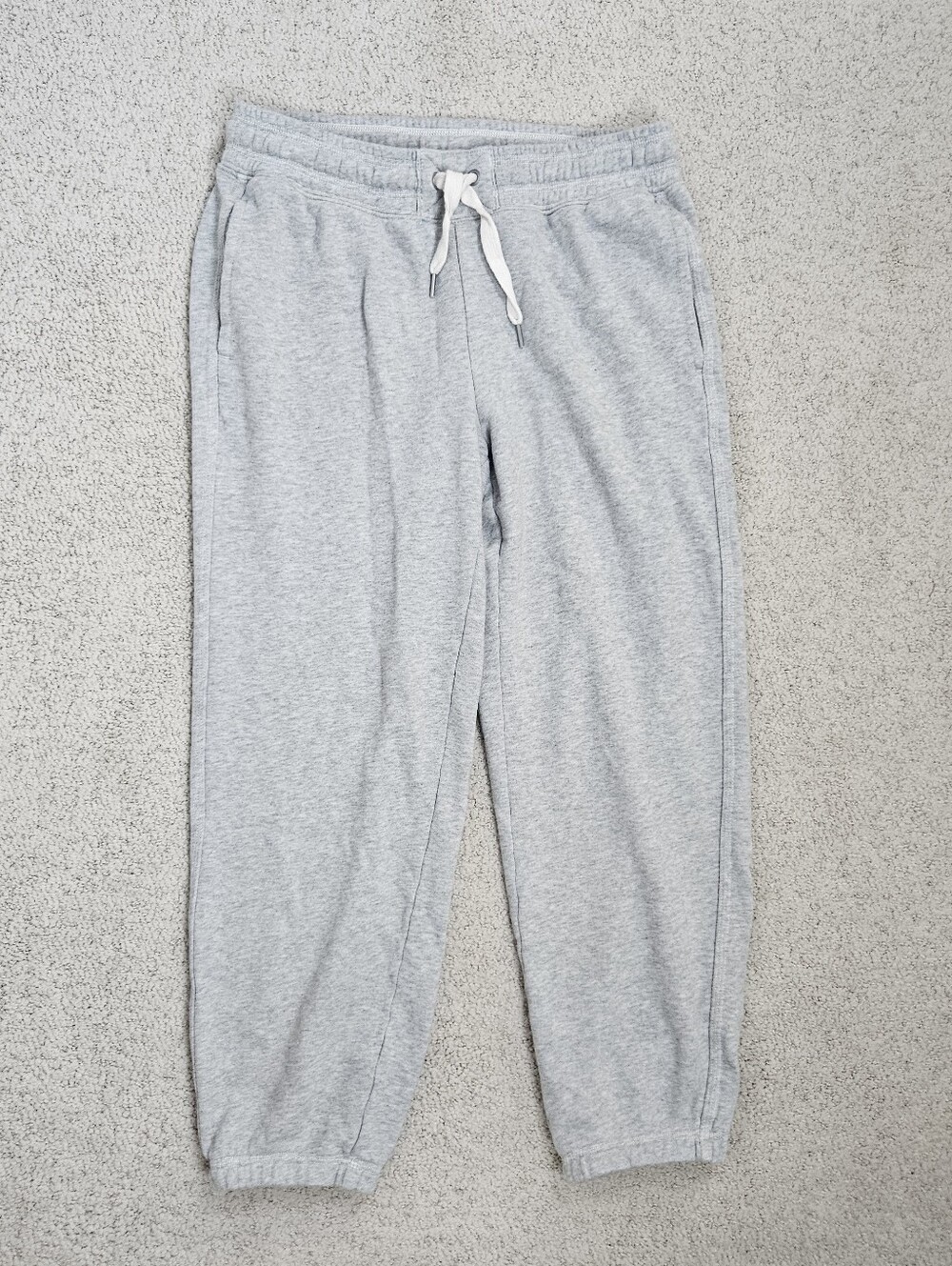 Aerie Sweatpants Gray Womens M Elastic Cuffs Waistband Drawstring Pockets Lounge